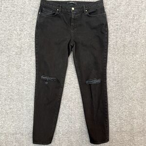 J BRAND Premium Denim GOTHIC JAKE Black Jeans Women Sz 30 / US 8 Slim Boyfriend